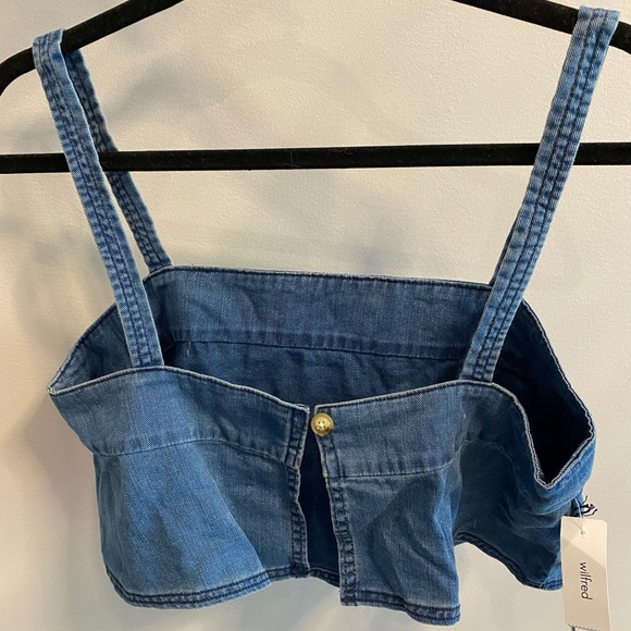 Flowy Aritzia Denim Crop NEW WITH TAGS - Picture 2 of 3